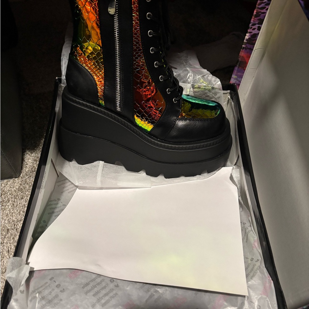 Rave Multicolor Platform Boots